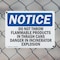 Signmission Do Not Throw Flammable Products In Trash OSHA Notice Sign, Plastic, 10in W x 7in L, 2PK OS-2PACK-NS-P-710-L-11384 - alternate 4